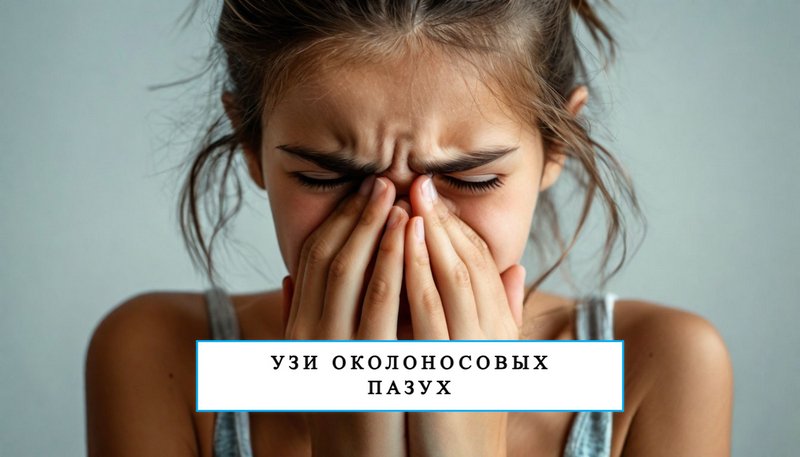 девушка держится за нос